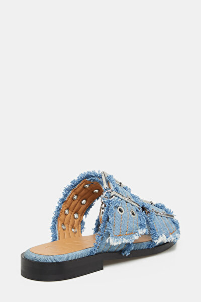 LIGHT BLUE FLAT SHOES 3