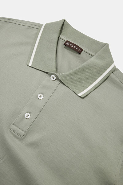 YEŞİL POLO YAKA KISA KOLLU T-SHİRT 3