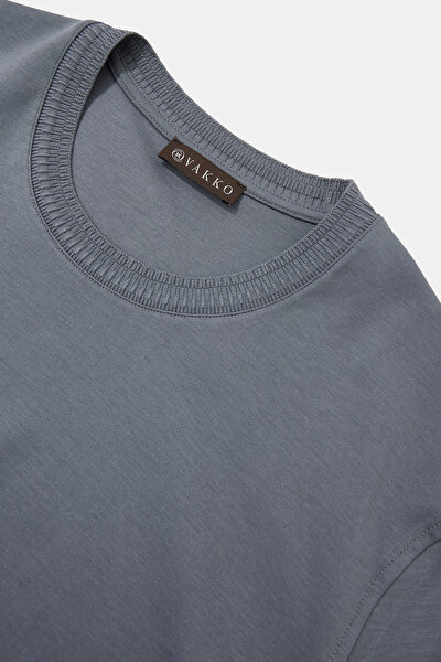 GRİ O YAKA UZUN KOLLU T-SHIRT 3