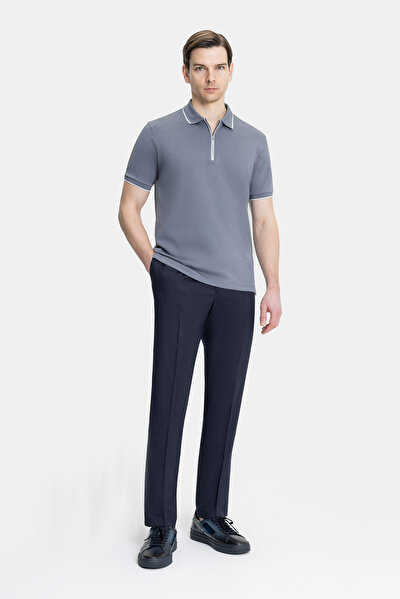 GRİ POLO YAKA KISA KOLLU T-SHİRT 3
