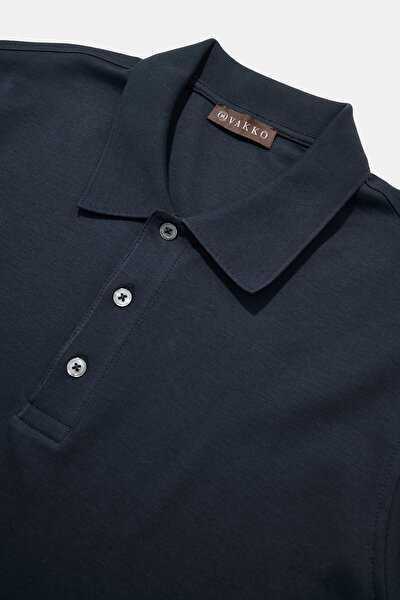 LACİVERT POLO YAKA KISA KOLLU T-SHİRT 3