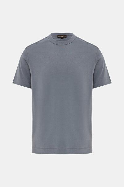 GRİ O YAKA KISA KOLLU T-SHIRT 5
