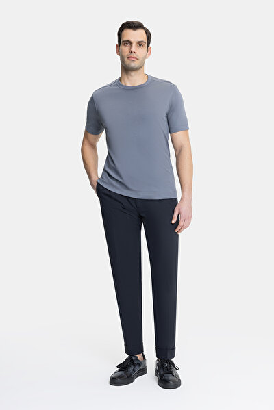 GRİ O YAKA KISA KOLLU T-SHIRT 3