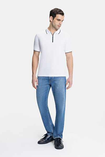 NAVY BLUE POLO NECK SHORT SLEEVE TSHIRT 3