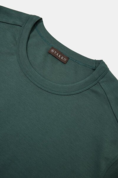 YEŞİL O YAKA KISA KOLLU T-SHIRT 3