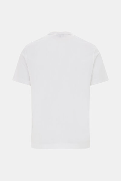 BEYAZ O YAKA KISA KOLLU T-SHIRT 5