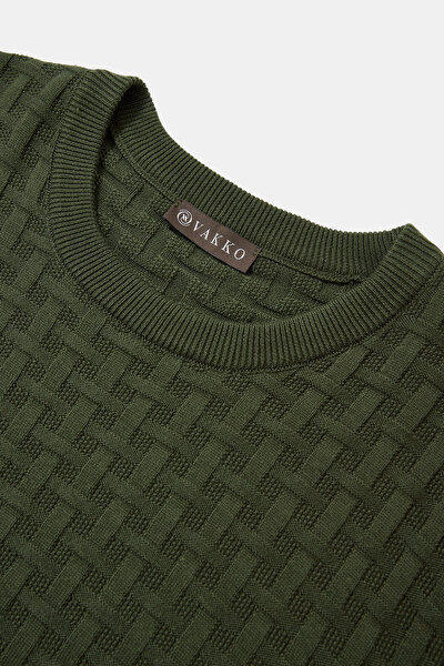 KHAKI BASIC / ROUND NECKLINE TRICOT 3