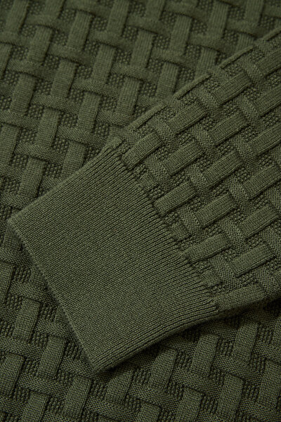 KHAKI BASIC / ROUND NECKLINE TRICOT 4