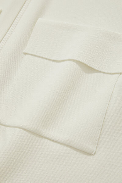 ECRU POLO NECK JACKET 4