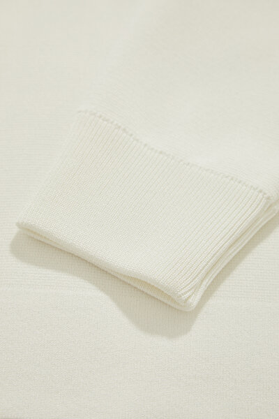 ECRU POLO NECK JACKET 5