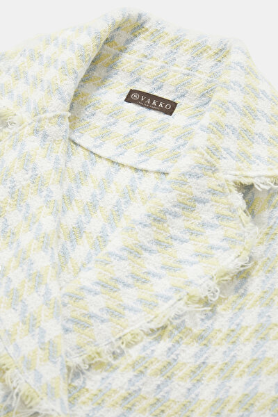 YELLOW SURPLICE NECKLINE (CROSS-OVER NECKLINE) JACKET 9