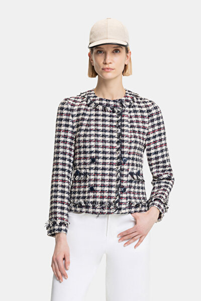 PINK BASIC / ROUND NECKLINE JACKET 3