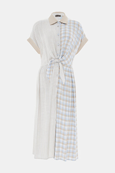 ECRU SHORT SLEEVE DRESS 8