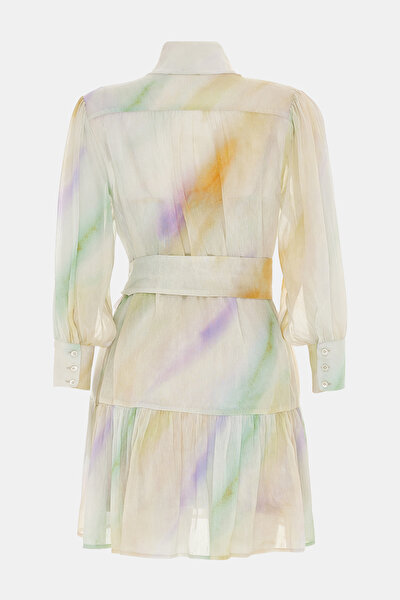 MULTICOLOR 3/4 SLEEVES SHORT DRESS 10