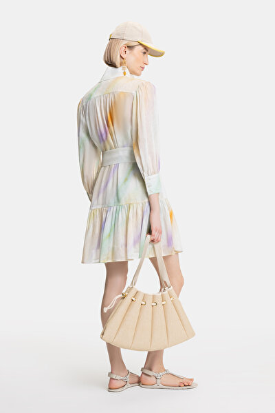 MULTICOLOR 3/4 SLEEVES SHORT DRESS 3