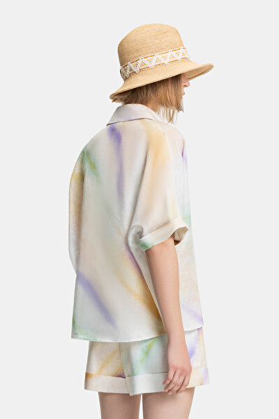 MULTICOLOR OFF THE SHOULDER SHIRT 3