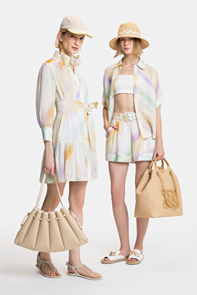 MULTICOLOR OFF THE SHOULDER SHIRT 14