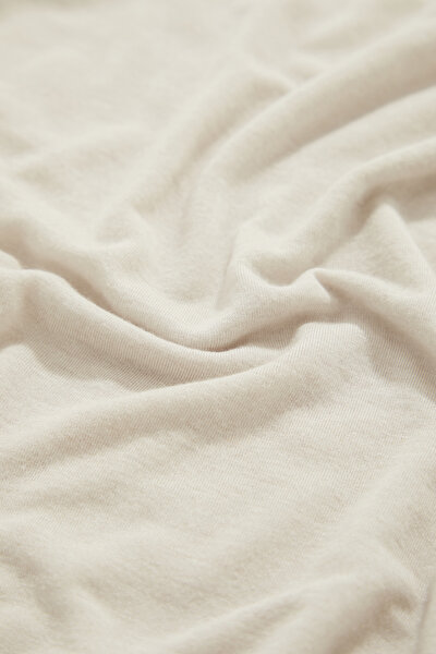 BEIGE V NECK LONG SLEEVE TSHIRT 4
