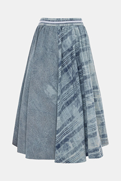 NAVY BLUE STRIPED SKIRT 5