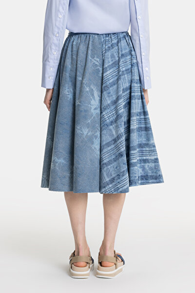 NAVY BLUE STRIPED SKIRT 3