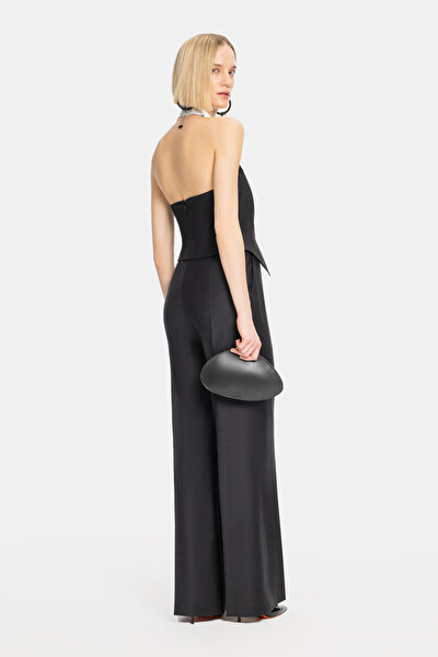 WHITE V NECK SLEEVELESS JUMPSUIT 3