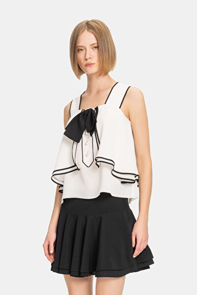 BLACK PLEATED SHORT SKIRT 3