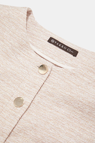 ECRU SHORT SLEEVE ABOVE THE KNEE DRESS 8