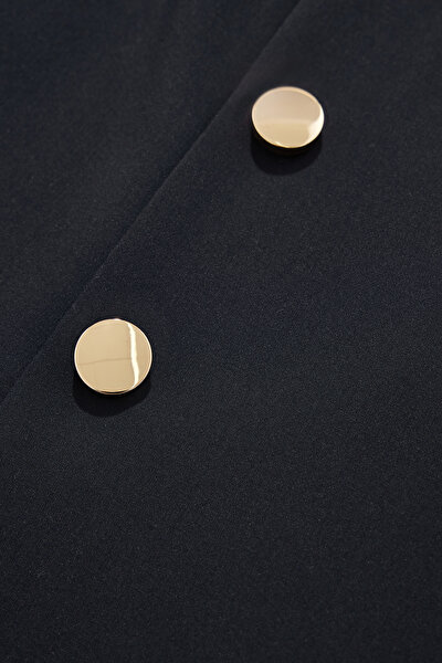 NAVY BLUE SLEEVELESS ABOVE THE KNEE DRESS 4