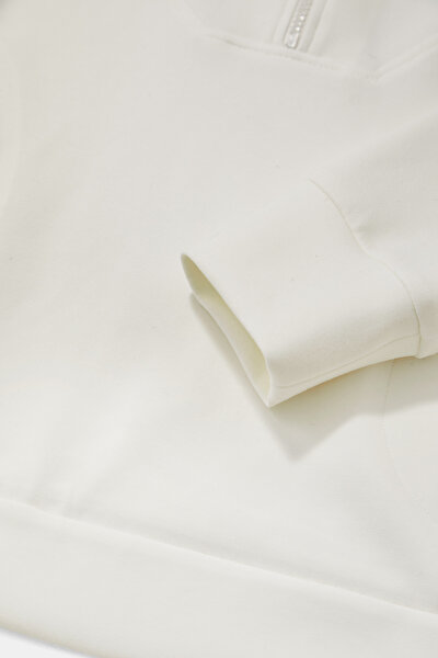 ECRU UPRIGHT COLLAR SWEATSHIRT 8
