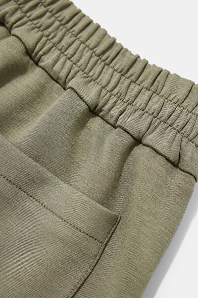 KHAKI STRAIGHT CUT SPORTS TROUSERS 4