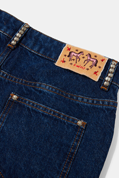 LACİVERT BORU PAÇA KOT PANTOLON 5