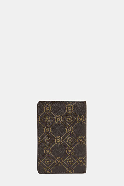 BEIGE MONOGRAM LEATHER WALLET 3
