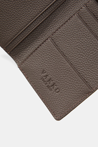 BEIGE MONOGRAM LEATHER WALLET 4