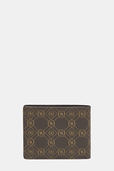 KAHVE MONOGRAM DERİ CÜZDAN 3