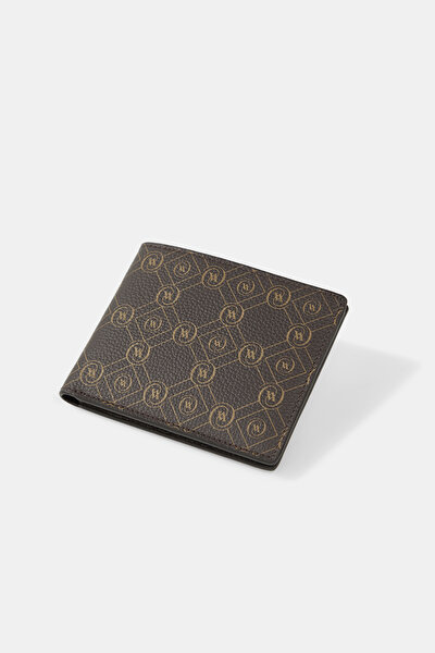 KAHVE MONOGRAM DERİ CÜZDAN 4