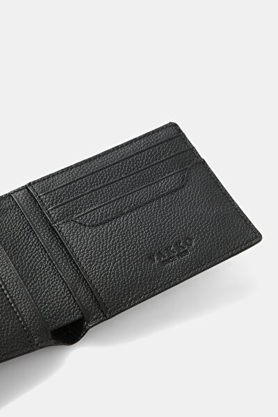 BLACK MONOGRAM LEATHER WALLET 4