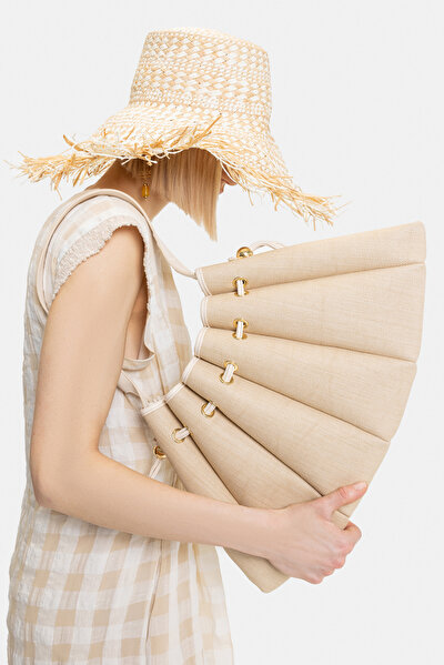 BEIGE SLEEVELESS MIDI DRESS 4
