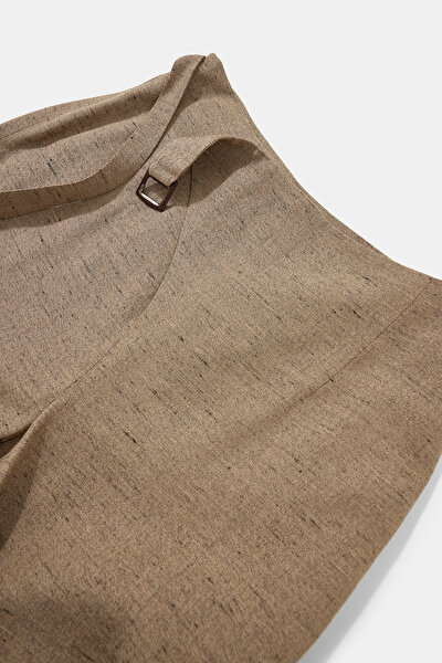 LIGHT BROWN WIDE LEG TROUSERS 8