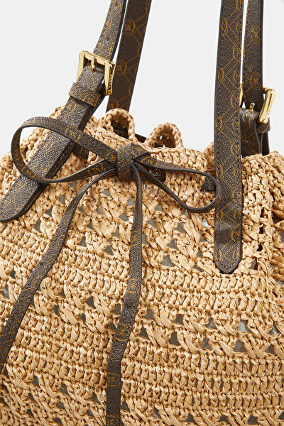 BEIGE MONOGRAM BAG 5