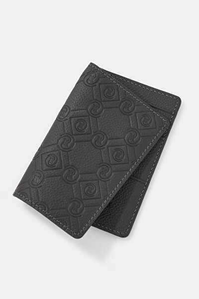 ANTRASİT MONOGRAM DERİ CÜZDAN 5