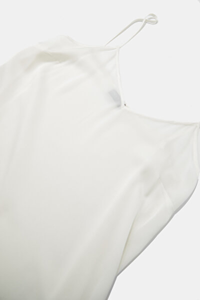 ECRU V NECK SLEEVELESS SUSPENDER BLOUSE 8