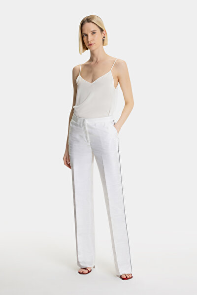 ECRU V NECK SLEEVELESS SUSPENDER BLOUSE 4