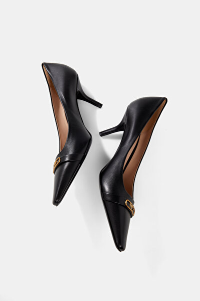 BLACK LEATHER SHOE 5