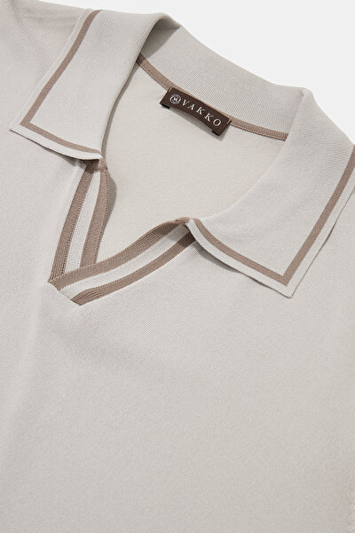 STONE POLO NECK SHORT SLEEVE TSHIRT 3