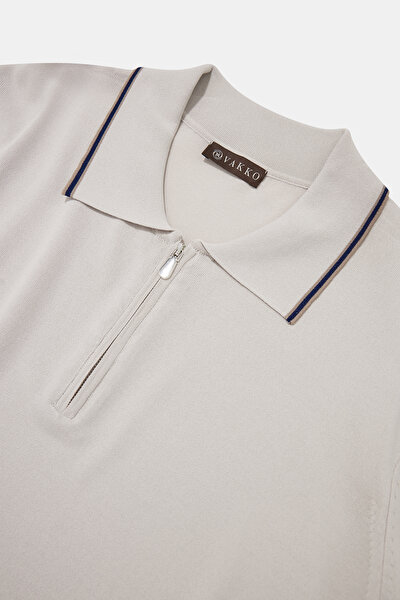 STONE POLO NECK SHORT SLEEVE TSHIRT 3