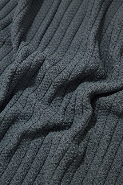 DARK GREY POLO NECK SHORT SLEEVE TSHIRT 4