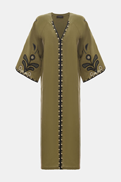 ECRU LINEN KAFTA 8