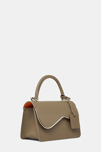 ORANGE MONOGRAM LEATHER BAG 3