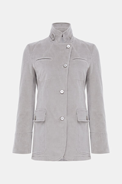 GREY UPRIGHT COLLAR JACKET 9