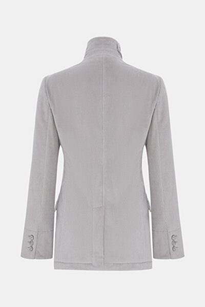 GREY UPRIGHT COLLAR JACKET 10